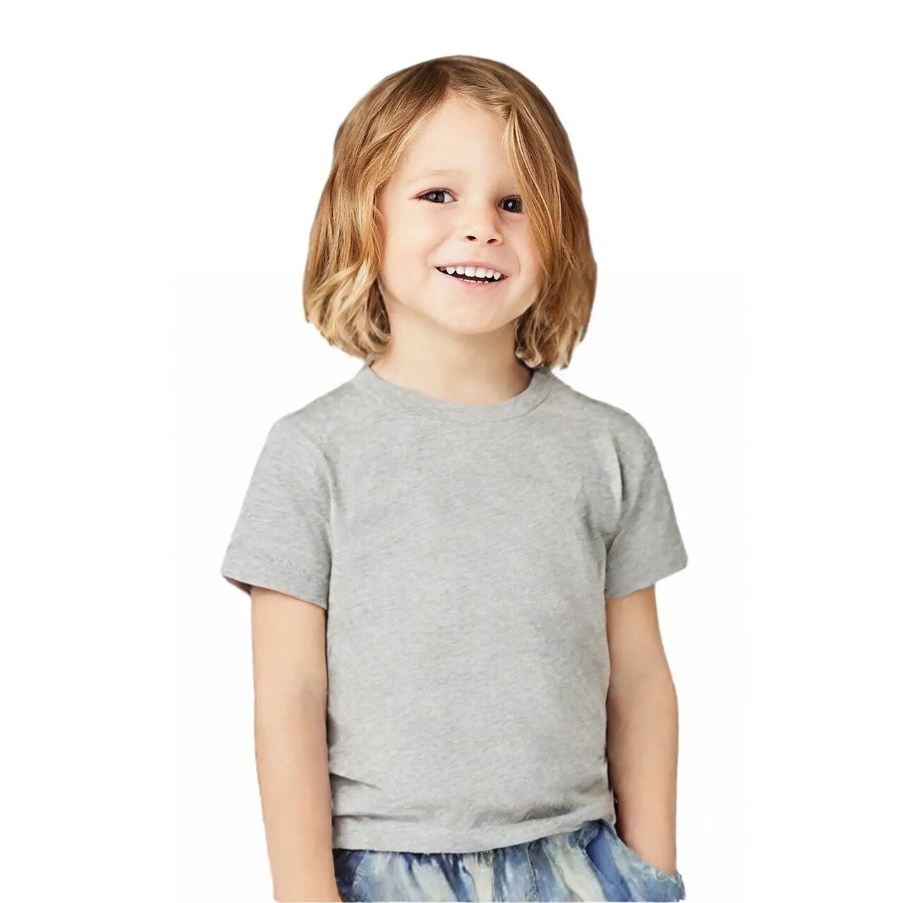 BELLA + CANVAS Toddler Triblend Crewneck Short Sleeve Lightweight Soft Jersey T-Shirt For Everyday Wear